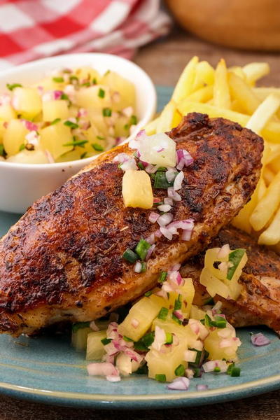 Grilled Cajun Chicken With Fruit Salsa Grilled Cajun Chicken With Fruit Salsa