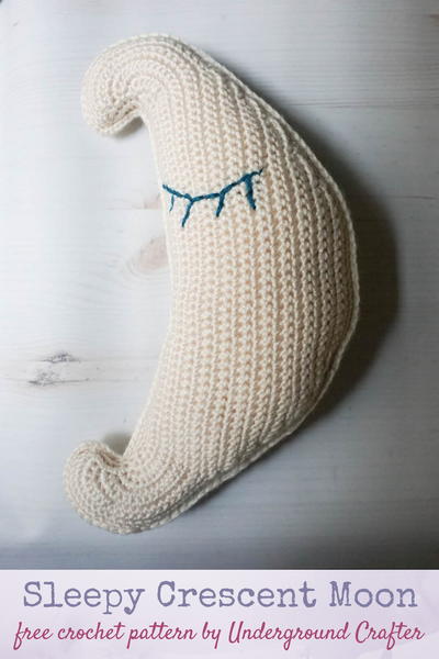 Sleepy Crescent Moon Pillow Sleepy Crescent Moon Pillow