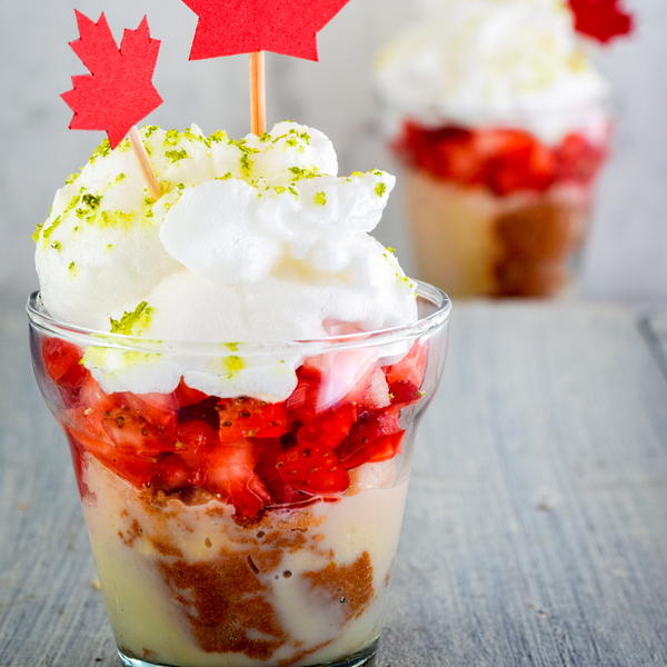 Canada Day Three Milk Cake With Strawberries Canada Day Three Milk Cake With Strawberries