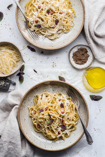 Creamy Mushroom Chicken Spaghetti