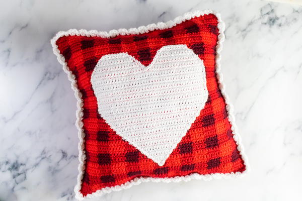 Plaid Heart Pillow Plaid Heart Pillow