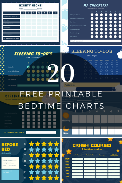 20 Free Printable Bedtime Charts For Kids 20 Free Printable Bedtime Charts For Kids