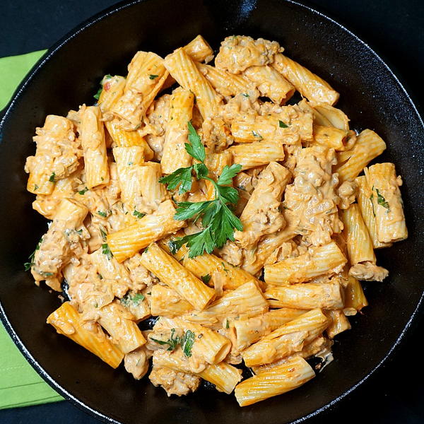 Tortiglioni Alla Vodka With Sausage Tortiglioni Alla Vodka With Sausage