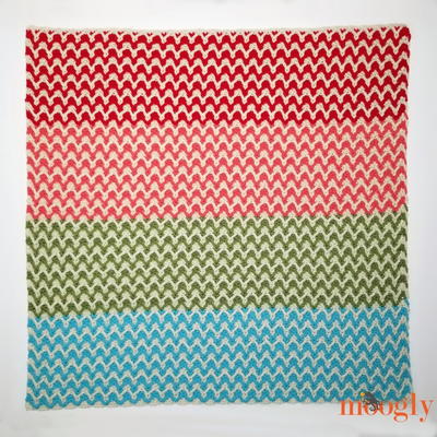 Bright Chevron Borderless Blanket