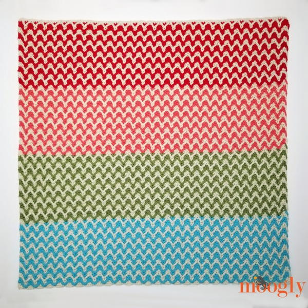 Bright Chevron Borderless Blanket