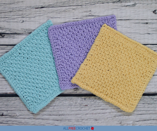 Easy Tunisian Honeycomb Stitch Dishcloth