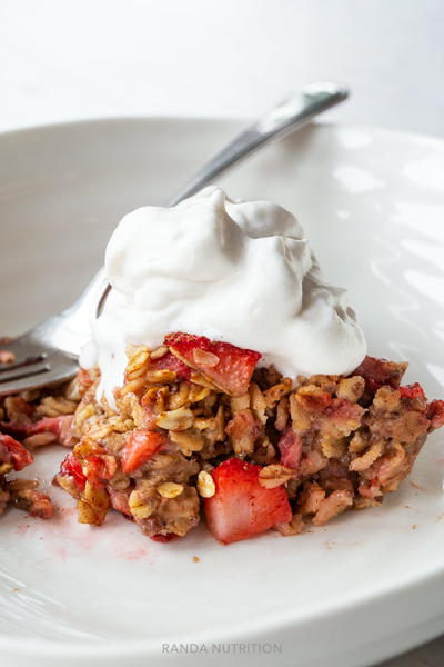 Strawberry Rhubarb Baked Oatmeal Strawberry Rhubarb Baked Oatmeal