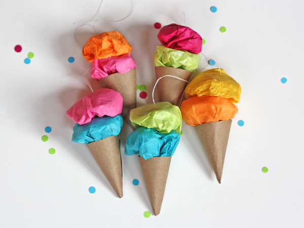 Easy Paper Ice Cream Ornaments Easy Paper Ice Cream Ornaments
