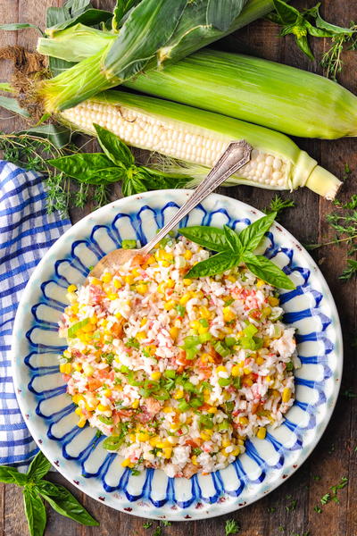 Rice Salad With Corn And Bacon