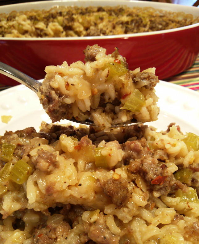 Southern Sausage And Rice Casserole