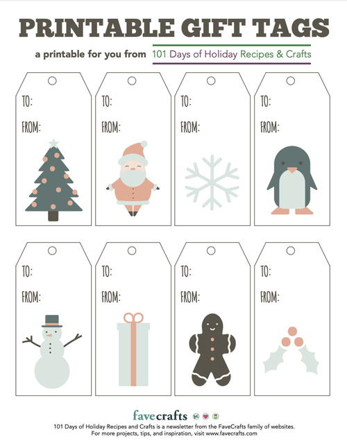 The Cutest Printable Christmas Gift Tags