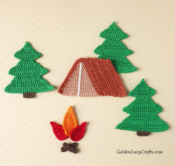 Lets Go Camping Crochet Applique Let’s Go Camping! Crochet Applique