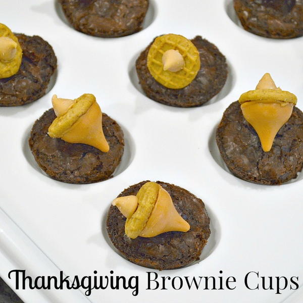 Thanksgiving Brownie Cups Thanksgiving Brownie Cups