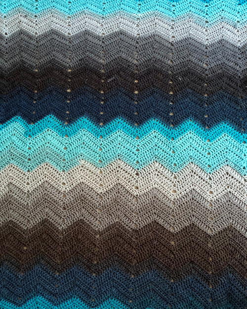 Ocean Waves Chevron Baby Blanket Ocean Waves Chevron Baby Blanket