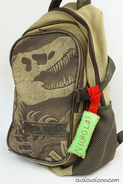 Kid-sewn Backpack Name Tag Kid-sewn Backpack Name Tag