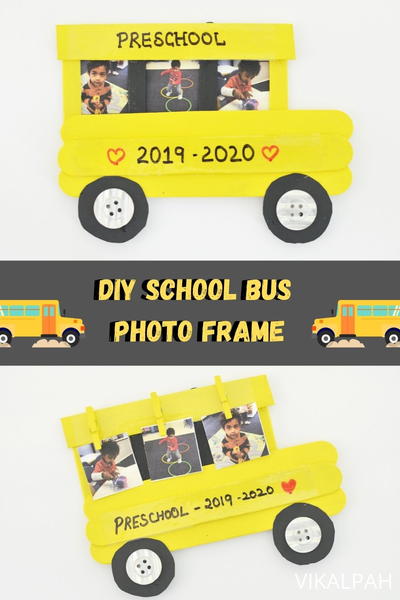 School Bus Photo Frame