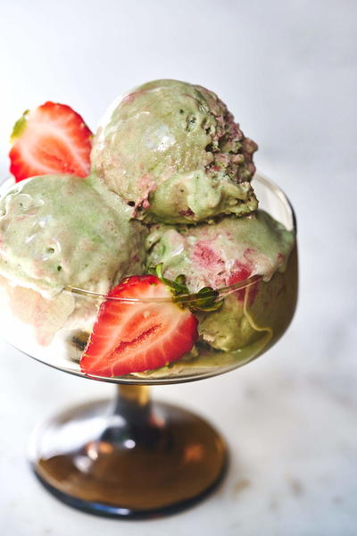 Strawberry Matcha Semifreddo Strawberry Matcha Semifreddo