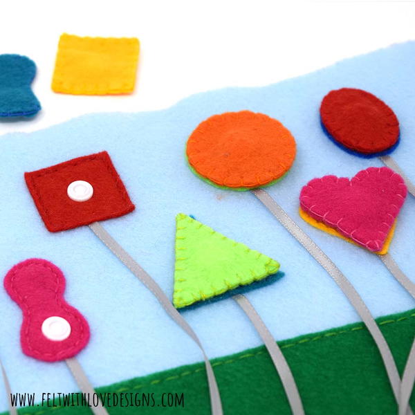 Balloon Shape Matching Felt Book Page Balloon Shape Matching Felt Book Page