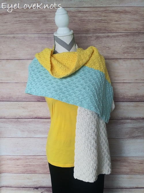 Lightweight C2c Geometric Shawl Lightweight C2c Geometric Shawl