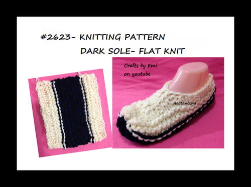 Dark Sole Flat-knit Unisex Slippers Dark Sole Flat-knit Unisex Slippers
