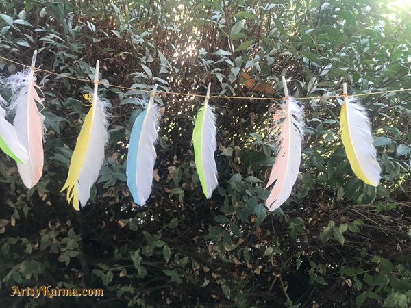 How To Make A Sparkling Springtime Feather Garland How To Make A Sparkling Springtime Feather Garland