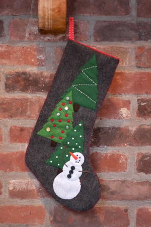 Felt Snowman Stocking