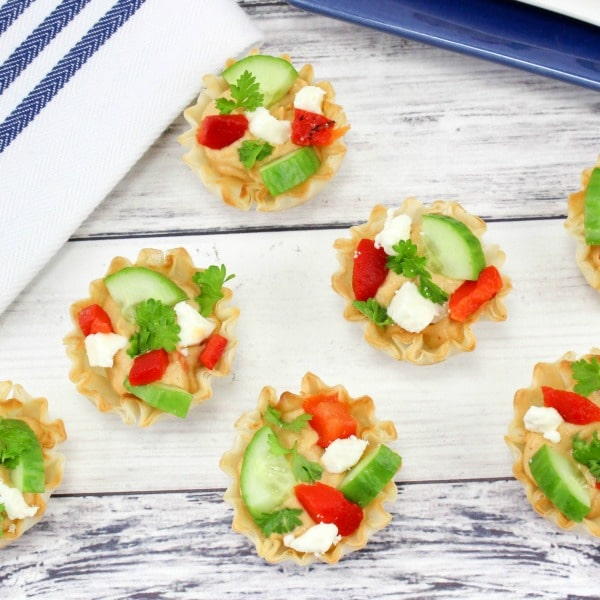 Roasted Red Pepper Hummus Phyllo Cup Appetizers Roasted Red Pepper Hummus Phyllo Cup Appetizers