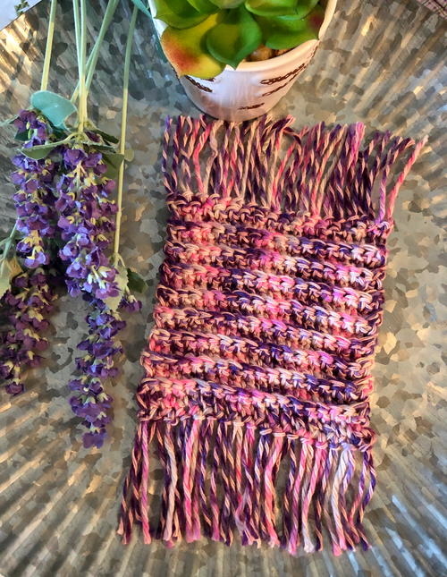 Ribbed Crochet Mug Rug Coaster Ribbed Crochet Mug Rug Coaster