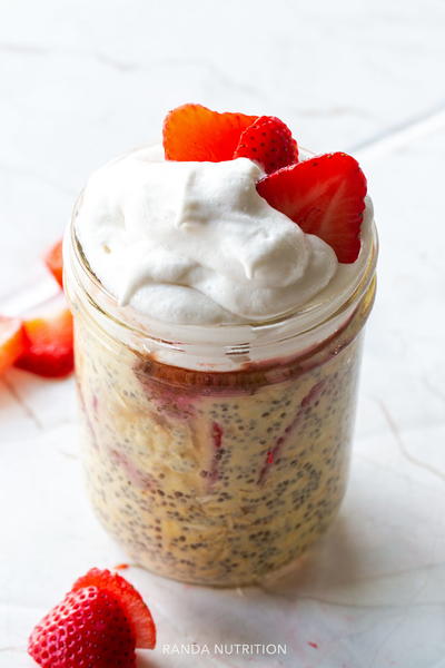 Strawberry Rhubarb Overnight Protein Oats Strawberry Rhubarb Overnight Protein Oats