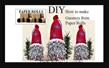 Gnome Ornament From Paper Rolls Gnome Ornament From Paper Rolls