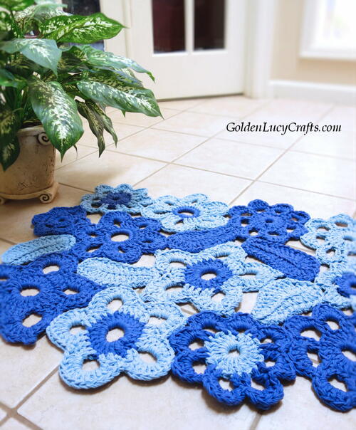 Crochet Flower Rug Crochet Flower Rug