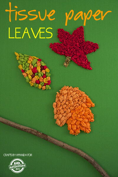 Fall Craft Tissue Paper Leaves Fall Craft Tissue Paper Leaves
