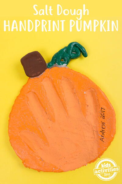 Salt Dough Pumpkin Handprint Keepsake Salt Dough Pumpkin Handprint Keepsake