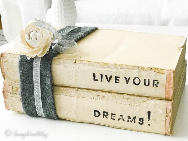 Stamped Vintage Book Stacks Stamped Vintage Book Stacks