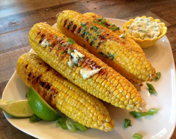 Grilled Corn With Cilantro Lime Butter Grilled Corn With Cilantro Lime Butter