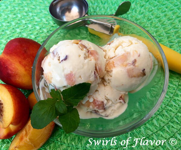 No Churn Peach Ice Cream No Churn Peach Ice Cream