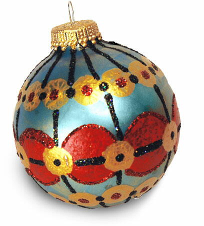 Ornate Red and Gold Christmas Ornament