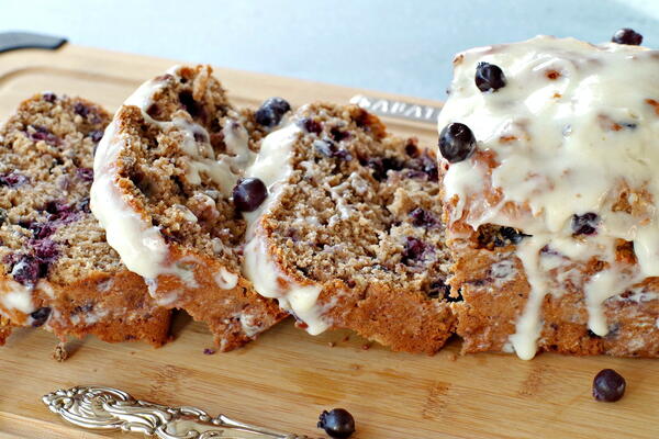 Saskatoon Berry Loaf With Brown Butter Glaze Saskatoon Berry Loaf With Brown Butter Glaze