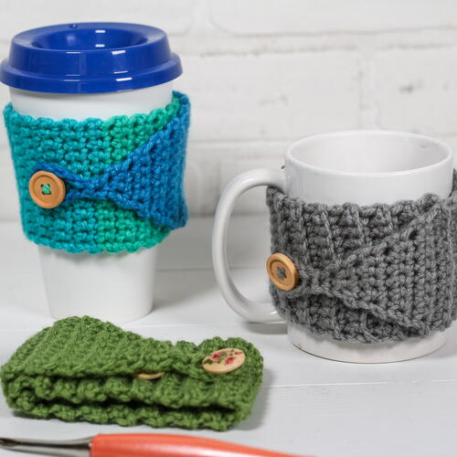 Buttoned Cup Cozy Buttoned Cup Cozy