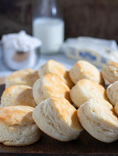 Flaky Buttermilk Biscuits With 3 Ingredients