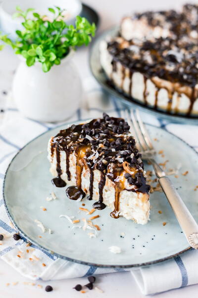 No Bake Samoa Cheesecake No Bake Samoa Cheesecake