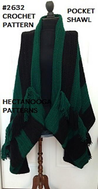 Pocket Shawl Crochet Pattern Pocket Shawl Crochet Pattern