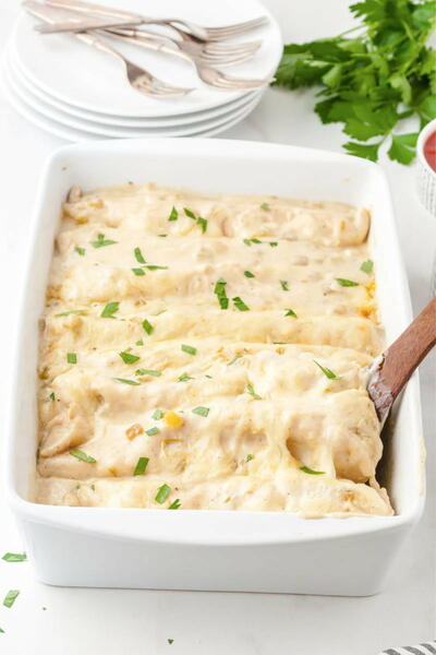 White Chicken Enchiladas Recipe White Chicken Enchiladas Recipe