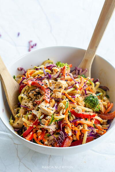 Thai Chicken Veggie Noodle Salad With Peanut Sauce Thai Chicken Veggie Noodle Salad With Peanut Sauce