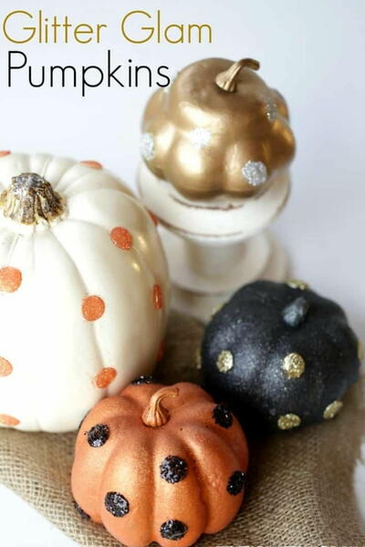 Diy Glitter Pumpkins Diy Glitter Pumpkins