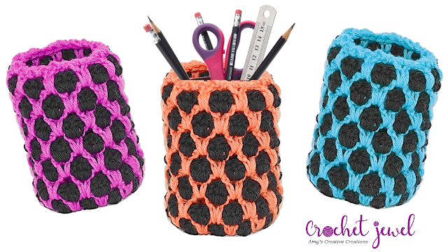 Crochet Pencil Holder Tutorial Crochet Pencil Holder Tutorial