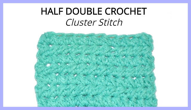 How To Half Double Crochet Cluster Stitch Across Two Stitches