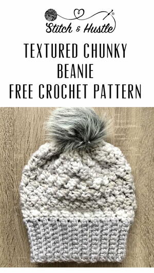 Chunky Textured Two Tone Beanie Chunky Textured Two Tone Beanie