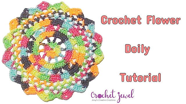 Crochet Flower Doily Tutorial Crochet Flower Doily Tutorial