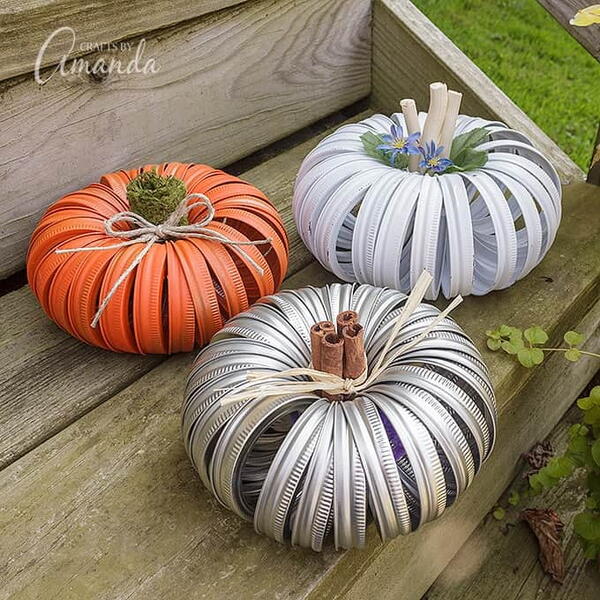 Mason Jar Lid Pumpkins Mason Jar Lid Pumpkins